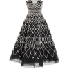 carolina-herrera-black-white-embroidered - Dresses - 