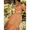 caroline constas orange long dress - Vestidos - 