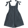 charcoal dark blue romper jumpsuit - ワンピース・ドレス - 