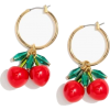 cherry hoop earrings - イヤリング - 
