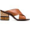 chloe crossover strap leather sandals - Sandały - 