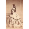 circa 1860s evening dress and hairstyle - People - 