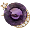 circa 1890s Amethyst Moon and Star pin - Other jewelry - 