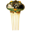 circa 1900s swan hair comb bone - Anderes - 