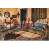 circa 1928 living room illustration - Ilustracje - 