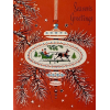 circa 1950s christmas postcard - Ilustrationen - 