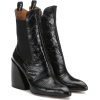 classic black leather - Botas - 