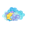 Cloud Colorful - Ilustracje - 