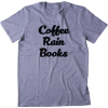 coffee rain & books t-shirt - Camisola - curta - 