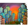 colorful city wall art - 建筑物 - 