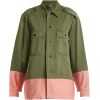 contrast-colour military jacket - アウター - 