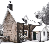 countryside winter snow house photo - Uncategorized - 