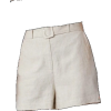 cream Linnen Shorts - 短裤 - 