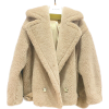 cream neural teddy short coat - Jaquetas e casacos - 
