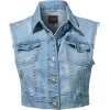 crop denim vest - Jacket - coats - 