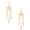 #cross #earrings #pair #gold #shein - Kolczyki - 