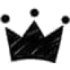 crown black doodle - Ilustracije - 