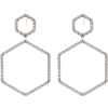 crystal hexagon-drop earrings - Kolczyki - 