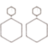 crystal hexagon-drop earrings - Ohrringe - 