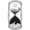 day to night hourglass illustration - Rascunhos - 