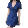 deep V-neck short-sleeved dress - 连衣裙 - $27.99  ~ ¥187.54