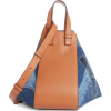 denim and leather bag - Сумочки - 