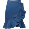 #denim,#short,#ruffles,#sexy,#blue - 裙子 - 