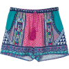 dk blue mixed drawstring tassel shorts - Shorts - 