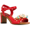 dolce-gabbana-sandals-red-women-in-embel - 凉鞋 - 