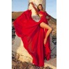 duga crvena haljina - My photos - 