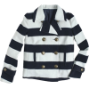 Cloe Striped Peacoat - Jacket - coats - 