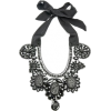 mandala black necklace - Naszyjniki - 