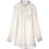 バナー バレット[Banner Barrett] シルク×レース切替シャツオフホワイト - Long sleeves shirts - ¥27,300  ~ $242.56