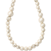 ガリャルダガランテ[GALLARDAGALANTE] シュガーパールリボンネックレスホワイト - Necklaces - ¥9,450  ~ £63.81