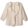 ガリャルダガランテ[GALLARDAGALANTE] フリルブラウスホワイト - 半袖衫/女式衬衫 - ¥15,540  ~ ¥925.14