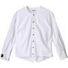 ガリャルダガランテ[GALLARDAGALANTE] 【ＷＩＭ ＮＥＥＬＳ】コラボ ギャザーノーカラーシャツホワイト - Long sleeves shirts - ¥22,050  ~ £148.90