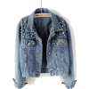 embellished denim jacket - Jaquetas e casacos - 
