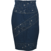 embroiderd Denim Skirt - Джинсы - 