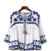 embroidered blouse - Camisa - curtas - 