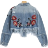 embroidered denim jacket - アウター - 