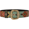 embroidered jeweled buckle belt - Cintos - 