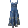 embroidery flower denim dress - Dresses - 