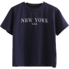 embroidery letter short-sleeved T-shirt - Majice - kratke - $19.99  ~ 17.17€