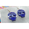 emo dakr blue earrings skull - Remenje - 