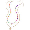 ew Fashion Jewelry Star Moon Pendant Colorful Soft Ceramic Multilayer Layered Ne - Ожерелья - $1.55  ~ 1.33€