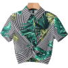 fashion collar short sleeve shirt stripe - Рубашки - короткие - $24.99  ~ 21.46€