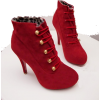 Red wedge heel shoes - Buty - 