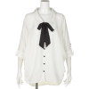 2枚衿　脇ドレープロングシャツ - 長袖シャツ・ブラウス - ¥4,095 