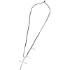 クロスパーツ×レザータッチコードネックレス - Necklaces - ¥2,100  ~ £14.18
