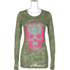 【e．vil】pink　skull　L／S　crewneck　tee　ピンクスカルTee - Long sleeves t-shirts - ¥14,800  ~ $131.50